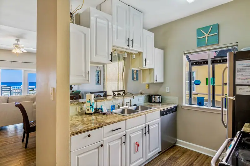 Side B kitchen, Beachfront Duplex