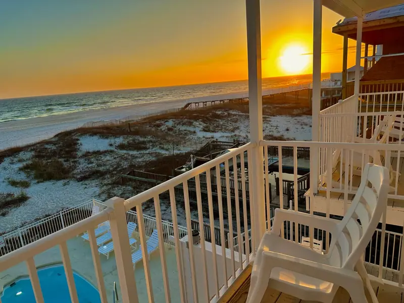 Balcony at sunset, Dolphin View B