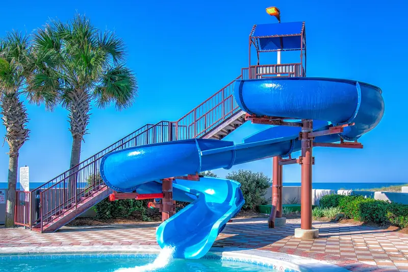 Water slide at The Oasis at Orange Beach